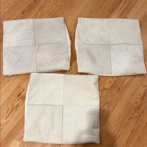 Set of Three Cream Pillow Covers